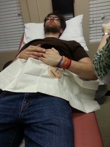 Primary emotion - boredom. I've been stuck with A LOT of needles. I'm not bragging when I say that getting stuck with a needle is as routine as going potty.